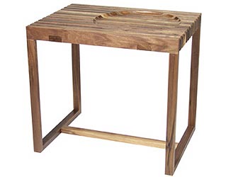 Illizi Solid Walnut Side Table