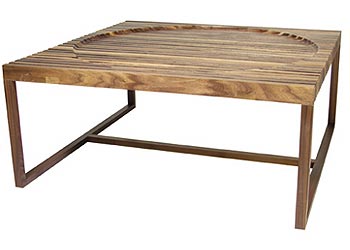 Illizi Solid Walnut Square Coffee Table